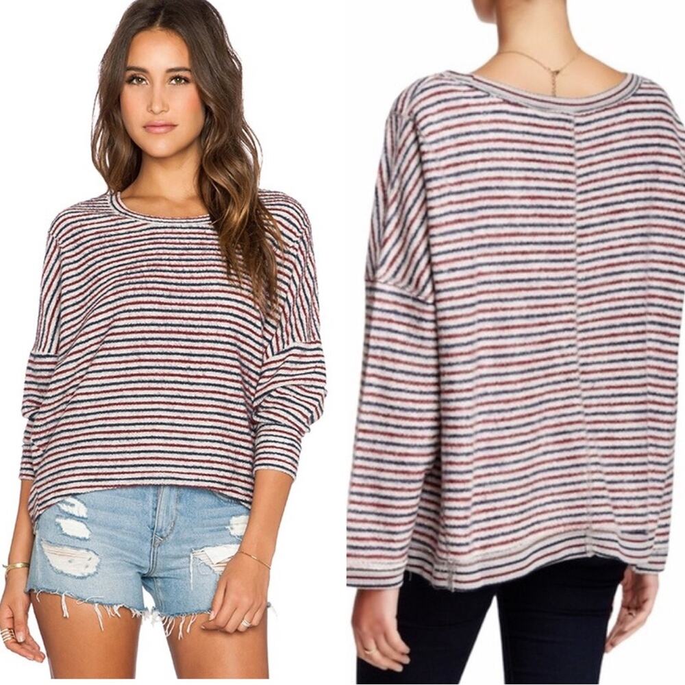 Free People Little Ann Striped Pullover XS